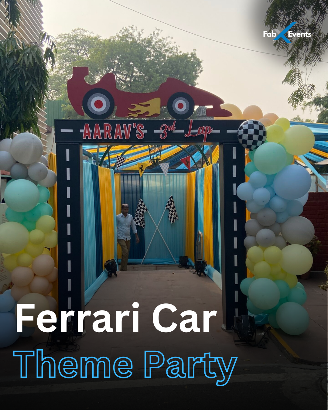Ferrari Theme Birthday Party Setup for Kids