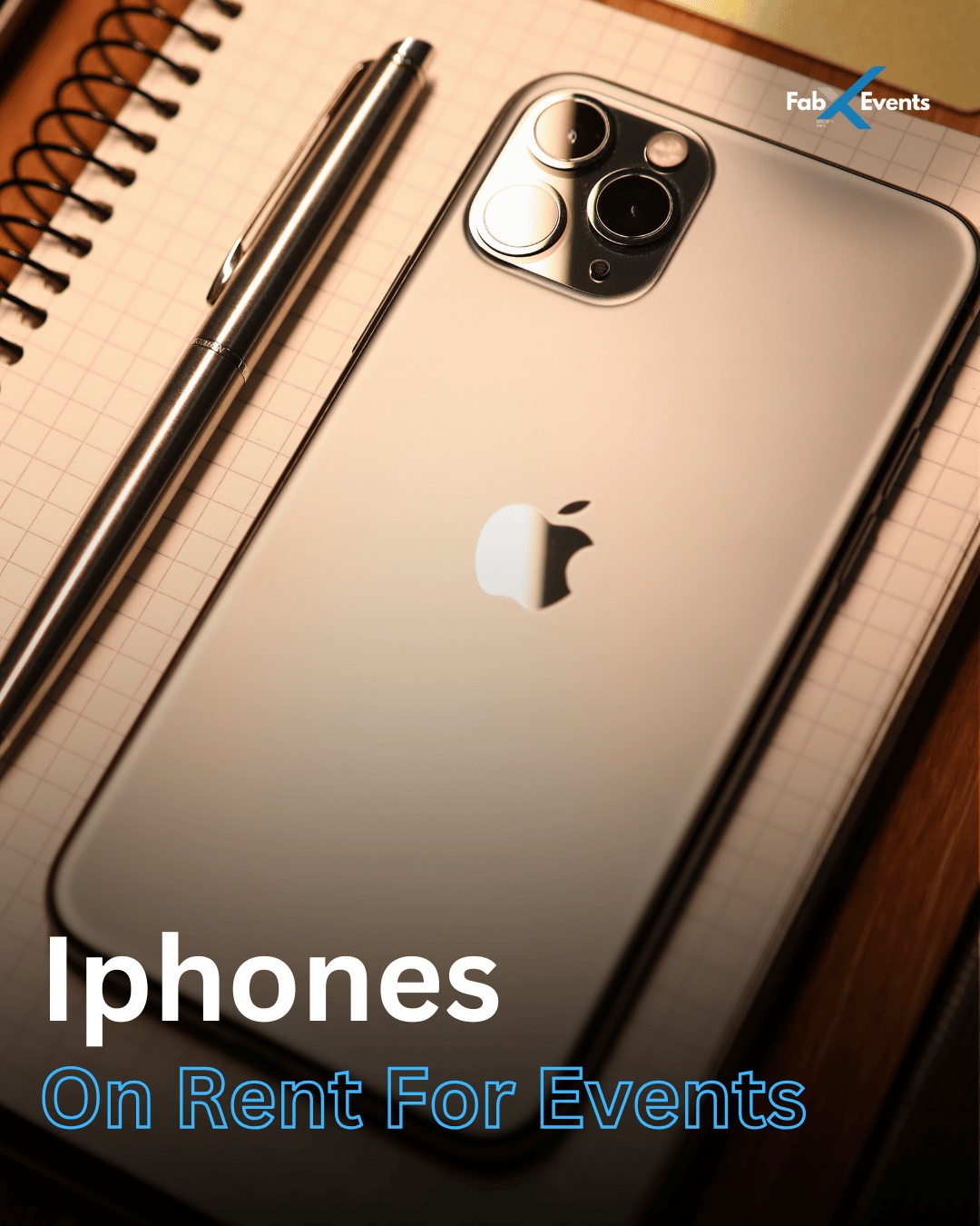 Rent Apple iPhones in India from Fabx Events. Bulk rentals with flexible plans for corporate events, exhibitions, app testing & business projects.
