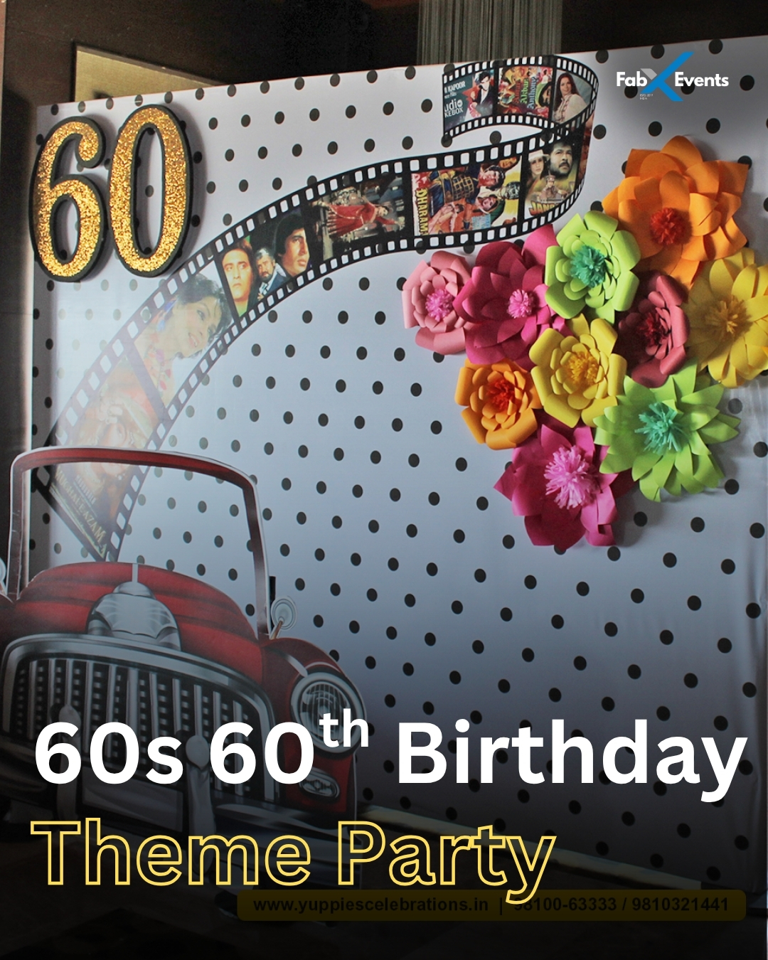 Retro Theme 60th Birthday Celebration Setup gallery image